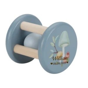 Baby rangle med navn til dreng, Forest Friends fra Little Dutch - dåbsgave