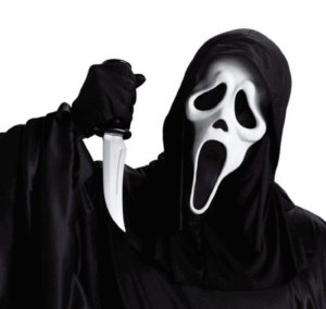 Scream Maske & Kniv Sæt - Halloween