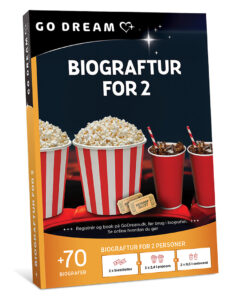BIOGRAFTUR FOR 2 - 20 års fødselsdagsgave