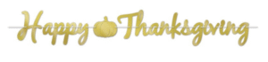 Happy Thanksgiving Guirlande Guld